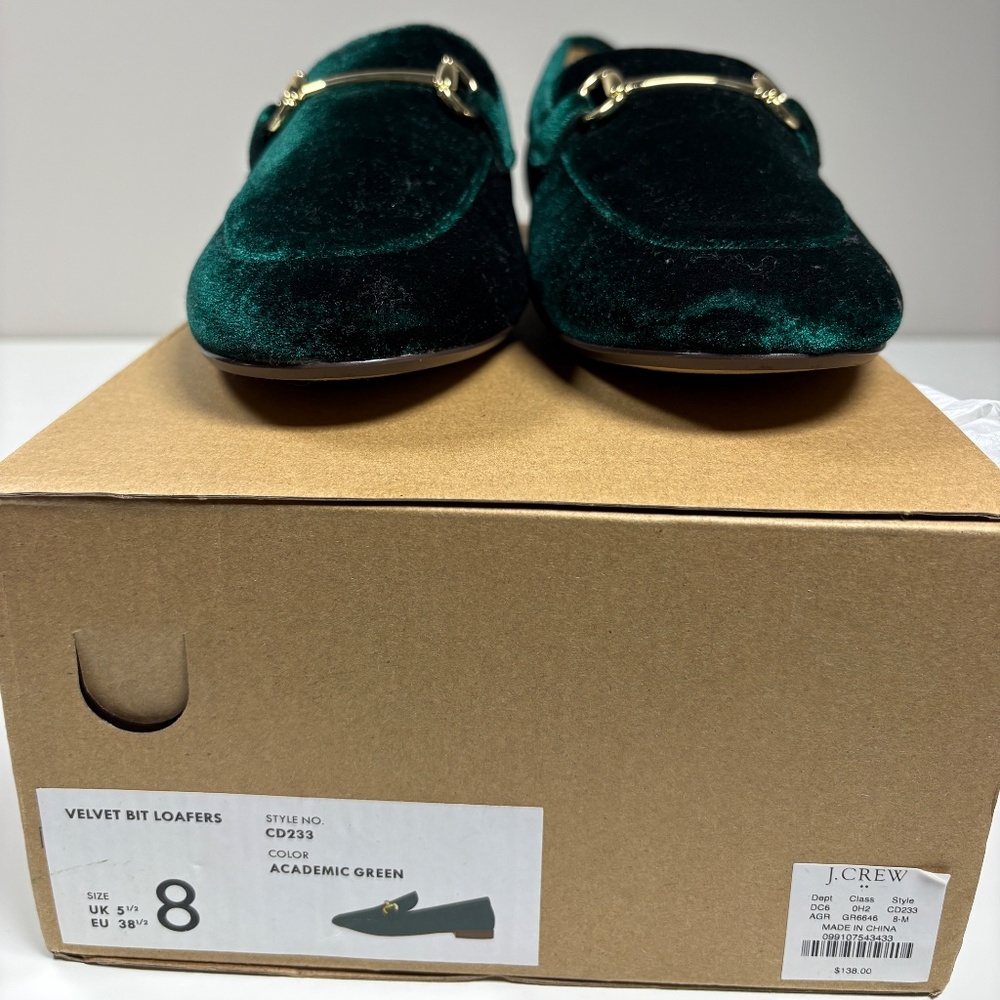 J. Crew Velvet Bit Loafers (Women's US 8 / UK 5.5 / EU 38.5) - Picture 3 of 6